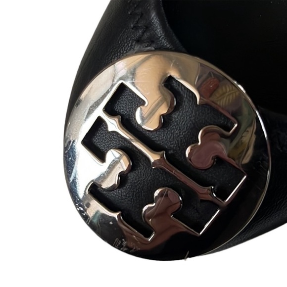 Tory Burch Black Leather Ballet Flats Size 4 EUC - Picture 9 of 10